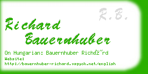 richard bauernhuber business card